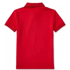 Ralph Lauren Baby – Camisa polo masculina Performance Jersey, vermelha New