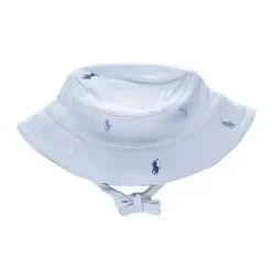 Ralph Lauren Baby - Chapéu balde de malha interlock com estampa polo azul berilo Discount