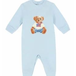 Ralph Lauren Baby - Long-Sleeve Magic Fleece Novelty Bear Graphic Coverall, Beryl Blue Best