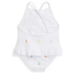 Ralph Lauren Baby - 1Pk All Over Pony Schiffli Maiô Branco Clearance