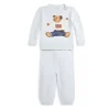 Ralph Lauren Baby - 2Pk Long Sleeve Cotton Novelty Flag Bear Sweater With Matching Pant Sale