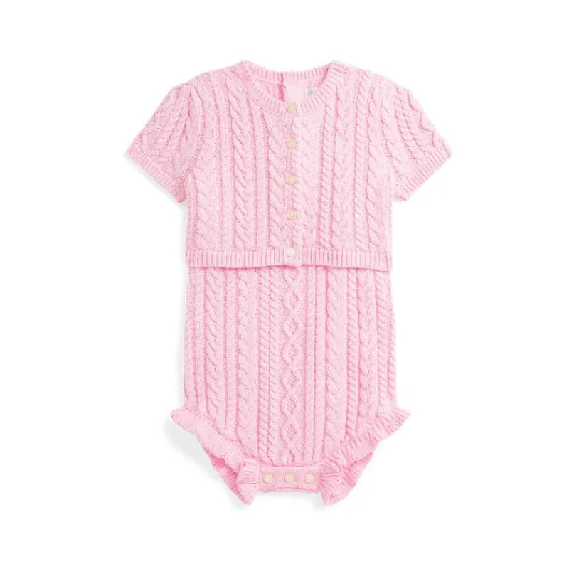 ralph_lauren_baby__pk_sle_SKUU8Qm1WOP_0.webp Ralph Lauren Baby - 2Pk Sleeveless Cotton Sweater Shortall With Matching Cardigan, Pink Clearance