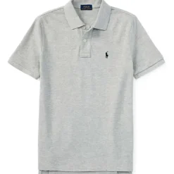 Ralph Lauren Baby - Polo de malha básica de manga curta, cinza mesclado Clearance
