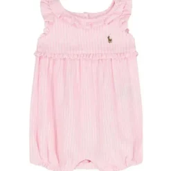 Ralph Lauren Baby - Shorts sem mangas Oxford Mesh Bubble, rosa claro Clearance