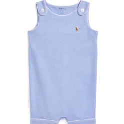 Ralph Lauren Baby - Sleeveless Oxford Mesh Tank Shortall, Blue Sale
