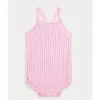 Ralph Lauren Baby - Sleeveless Combed Cotton Mini Cable Knit Bubble Bodysuit, Bath Pink Outlet