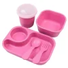 Re Play - Conjunto de jantar minúsculo 5Pk Suprimentos de alimentação para bebês e crianças pequenas, rosa brilhante Best