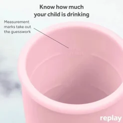 Re Play - Copo com canudinho de silicone sustentável de 8 onças para crianças, rosa gelo Outlet