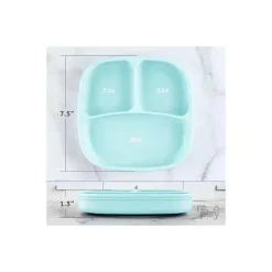 Re Play - Placa dividida por sucção de silicone, azul gelo Discount