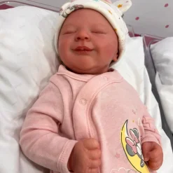 MacroBaby Reborn Baby Doll - White Vinyl, Kyrie Smile New
