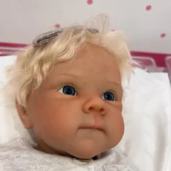 MacroBaby Reborn Baby Doll - White Vinyl & Rooted Blonde Hair, Shyann Fashion