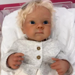 MacroBaby Reborn Baby Doll - White Vinyl & Rooted Blonde Hair, Shyann Online