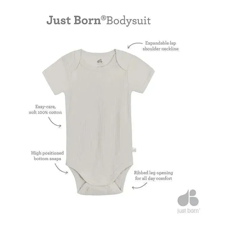 recm_nascido__body_neutro_SKU78RjJs9g_1.webp Just Born Recém Nascido - Body Neutro para Bebê 3Pk, Folhagem Neutra Online