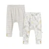 Just Born Recém Nascido - Calça Neutra Bebê 2Pk, Folhagem Neutra Hot
