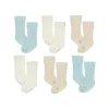 Just Born Recém Nascido - 6Pk Meias Costelas Novidades Bebê Menino Fashion