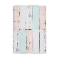 Just Born Recém-nascido - 10Pk Love and Sugar Washcloths, Rosa Outlet