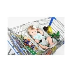 Binxy Baby Rede Carrinho de Compras, Cinza e Aqua Quatrefoil Sale