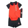 Reebok Layette Tricot Creeper/Curto/Chapéu Red Rush Clearance