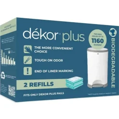 Dekor Regal-Lager - Recargas biodegradáveis ​​para balde de fraldas 2Pk Plus Clearance