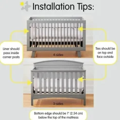 BreathableBaby RespirávelBaby - forro de malha respirável para berços de tamanho normal, malha clássica de 3 mm, azul verde aqua Online