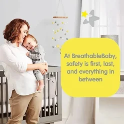 BreathableBaby RespirávelBaby - forro de malha respirável para berços de tamanho normal, malha clássica de 3 mm, azul verde aqua Online
