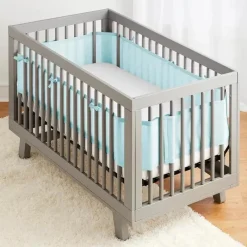 BreathableBaby RespirávelBaby - forro de malha respirável para berços de tamanho normal, malha clássica de 3 mm, azul verde aqua Online