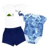 Rose Textiles Rose Textile - Conjunto curto de dinossauro para meninos com 3 peças Discount