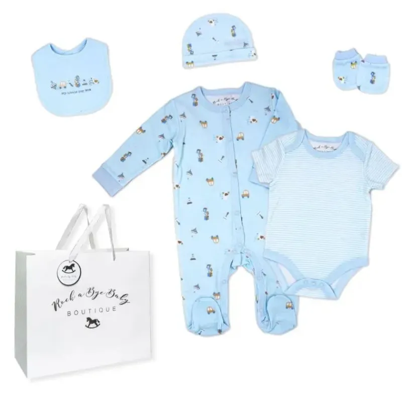 rose_textile__conjunto_de_SKU0egWSyiA_0.webp Rose Textiles Rose Textile - Conjunto de 5 bolsas de malha para caixa de brinquedos azul para meninos Fashion