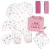 Rose Textiles Rose Textile - Conjunto de presente pendurado para coelhos de meninas com 8 unidades New
