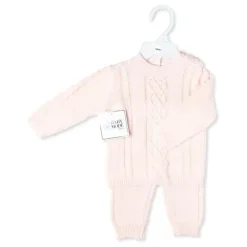 Rose Textiles Rose Textile - Conjunto de 2 peças de malha rosa para bebê menina Outlet