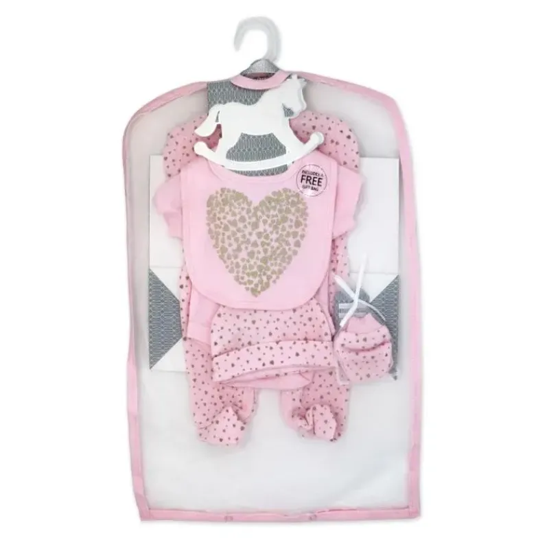 rose_textile__conjunto_de_SKUZ4FFkrDt_1.webp Rose Textiles Rose Textile - Conjunto de bolsa de malha com coração dourado neutro para bebês com 5 unidades Best