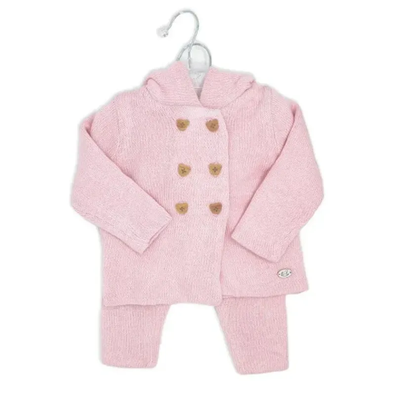 rose_textile__conjunto_de_SKUaoPiIFeX_1.webp Rose Textiles Rose Textile - Conjunto de malha com capuz rosa para meninas, 2 unidades New