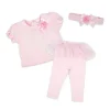 Rose Textiles Rose Textile - Conjunto de legging rosa para meninas 3Pk New