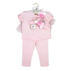 Rose Textiles Rose Textile - Conjunto de legging rosa para meninas 3Pk New