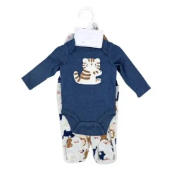 Rose Textiles Rose Textile - Conjunto de 3 peças com pé de tigre para meninos Hot
