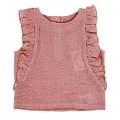 Rose Textiles Rose Textile - Conjunto de 3 peças de história curta rosa Tod Gauze para meninas Sale
