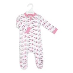 Rose Textiles Rose Textile - Macacão Interlock Loved para Bebês Meninas New