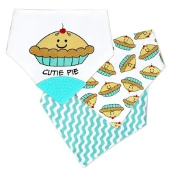 Rose Textiles Rose Textile - Pacote de 3 babadores bandana, Cutie Pie Hot