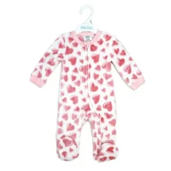 Rose Textiles Rose Textile - Pijama de lã estampado com corações rosa para meninas Discount