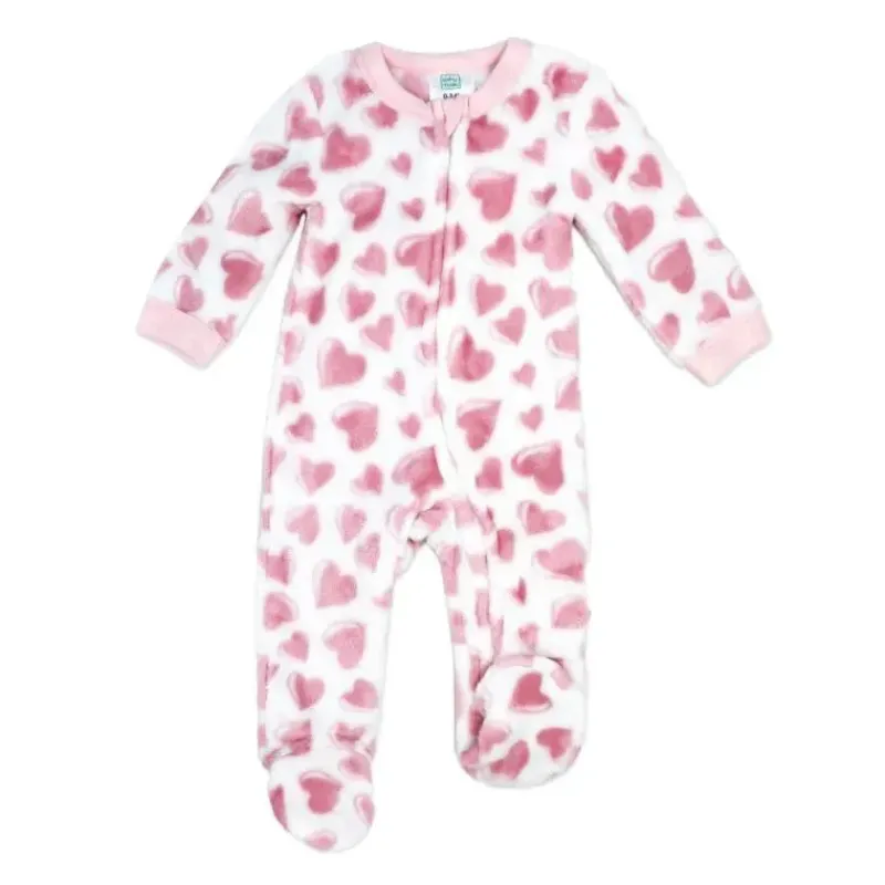 rose_textile__pijama_de_l_SKUhN5Pm9fe_0.webp Rose Textiles Rose Textile - Pijama de lã estampado com corações rosa para meninas Sale