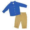Rose Textiles Rose Textile - 2Pk Baby Boys Gauze Pant Set, Demon Blue Outlet