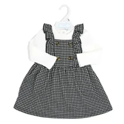 Rose Textiles Rose Textile - 2Pk Baby Girls Jumper Set Houndstooth Collection Outlet