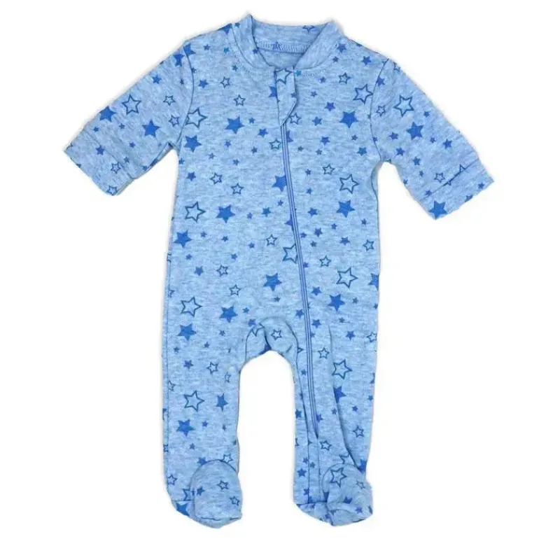 rose_textiles___orgnico_h_SKUJSea0g2y_2.webp Rose Textiles - 100% Orgânico Heather Star Sleeper + Chapéu, Azul Clearance