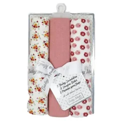 Rose Textiles - 3 Swaddles de malha Pk, margaridas rosa Online