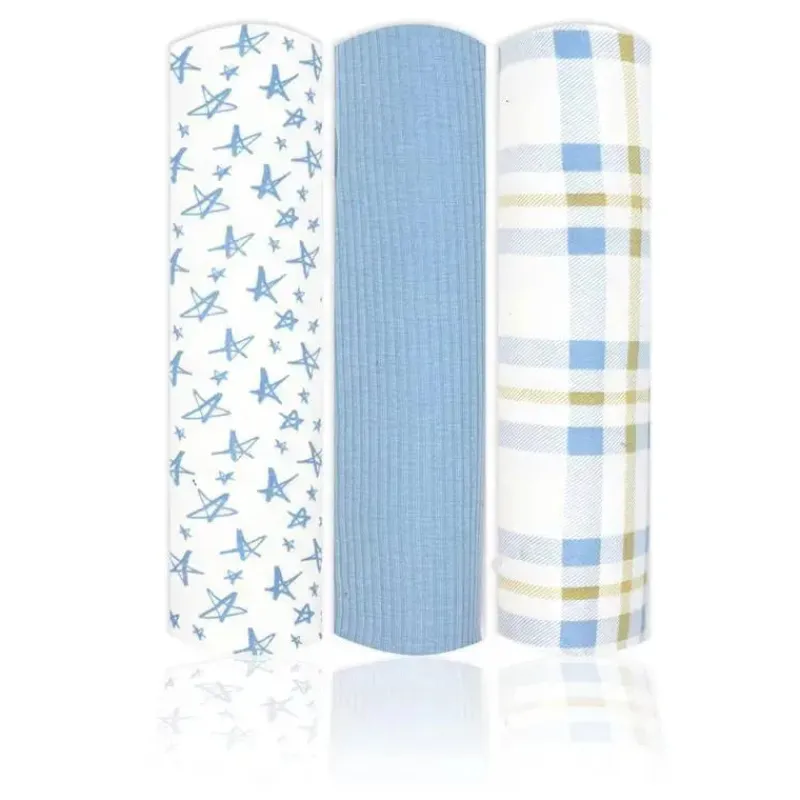 rose_textiles___swaddles__SKUUCYqqWy1_0.webp Rose Textiles - 3 Swaddles de malha Pk, xadrez azul Sale