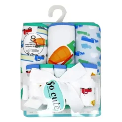 Rose Textiles - 3 Toalhas com Capuz C/ 5 Toalhas de Rosto:, Green Trucks Hot