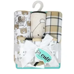 Rose Textiles - 3 Toalhas com Capuz C/ 5 Toalhas de Rosto, Urso Online