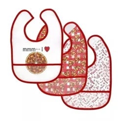 Rose Textiles - Babador Peva 3 Pack, Pizza Outlet