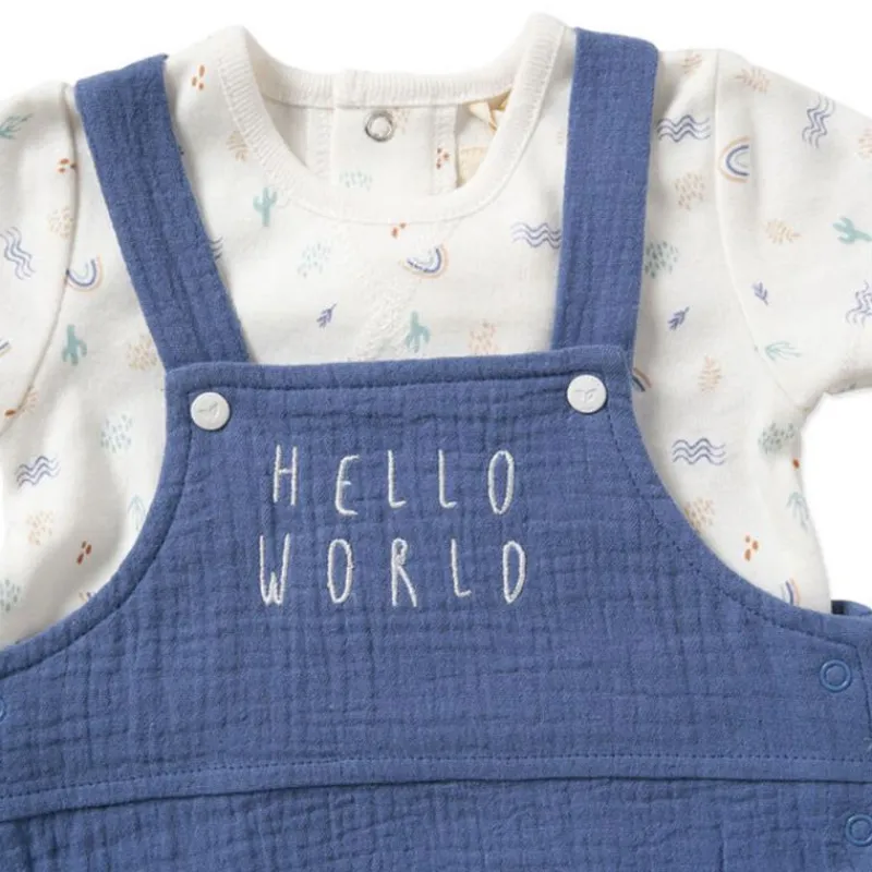 rose_textiles__baby_boys__SKU6a1JxsrF_2.webp Rose Textiles - Baby Boy’s Organic Dungaree Set, Hello World Outlet