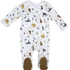 Rose Textiles - Baby Boys Zipper Coverall, Safari Brown Discount